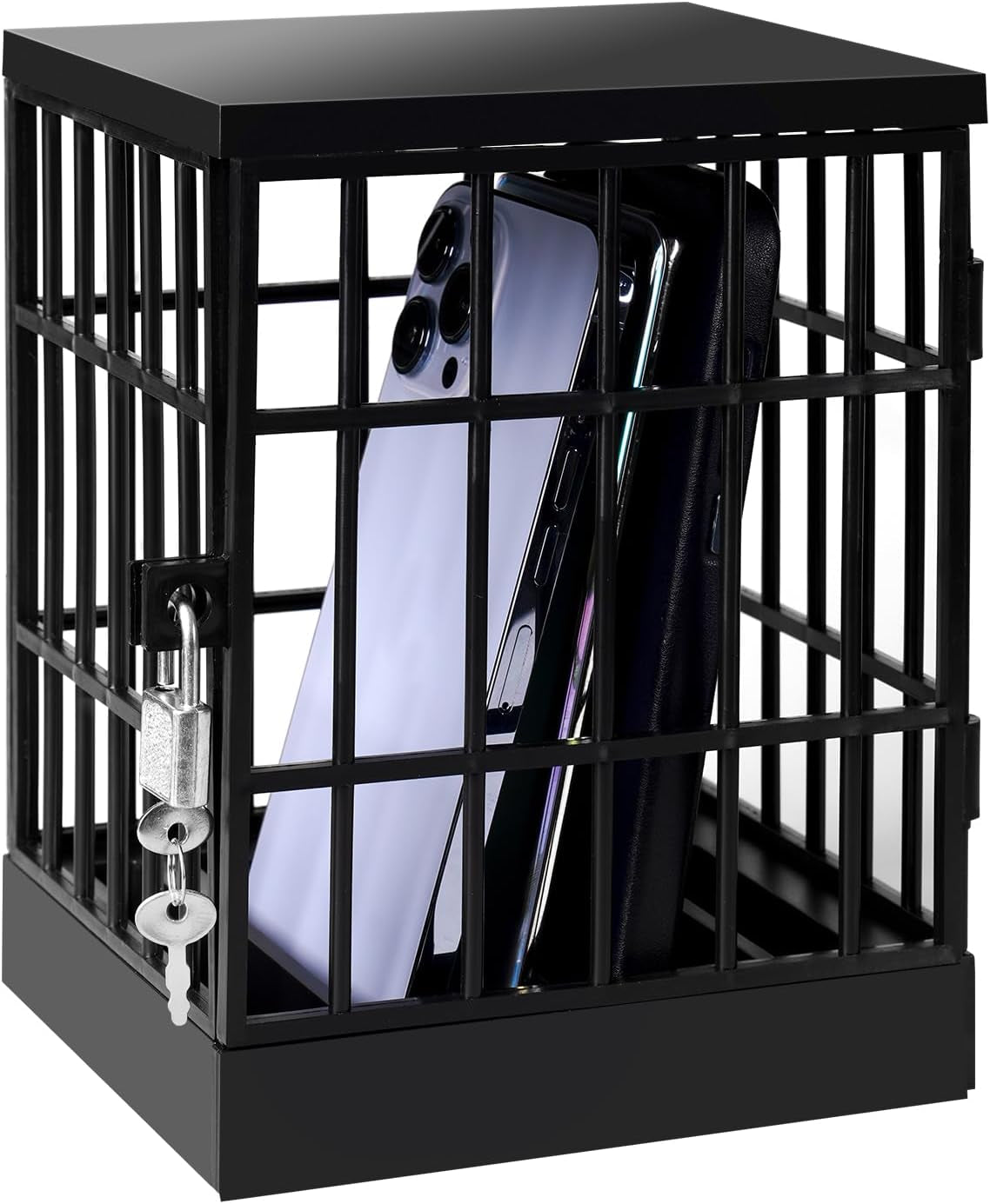 Cell Phone Jail Lock Box, Mobile Phones Prison Lockable Cage for Classroom Family Time Party