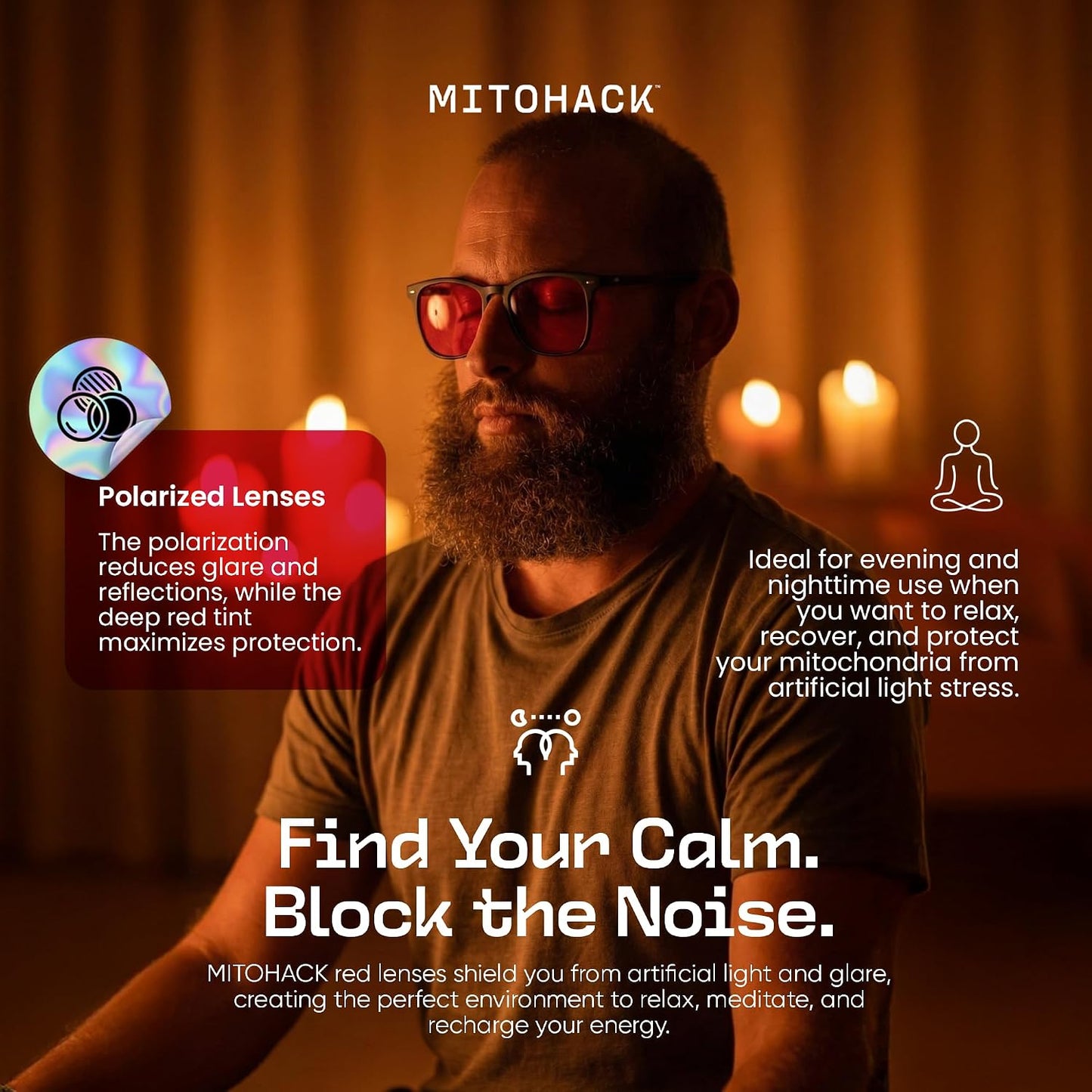 Blue Light Glasses Men & Women ULTRALIGHT - Blue Light Blocking Glasses Men Bluelight Glasses - Blue Light Blocking Glasses Women anti Blue Light Glasses Red Light Glasses - Biohacker Red Lens